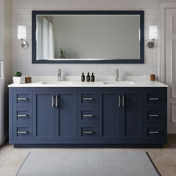 Wyndham Collection Wcf292984d-Qtz-Unsm70 Miranda 84" Free Standing Double Basin Vanity Set