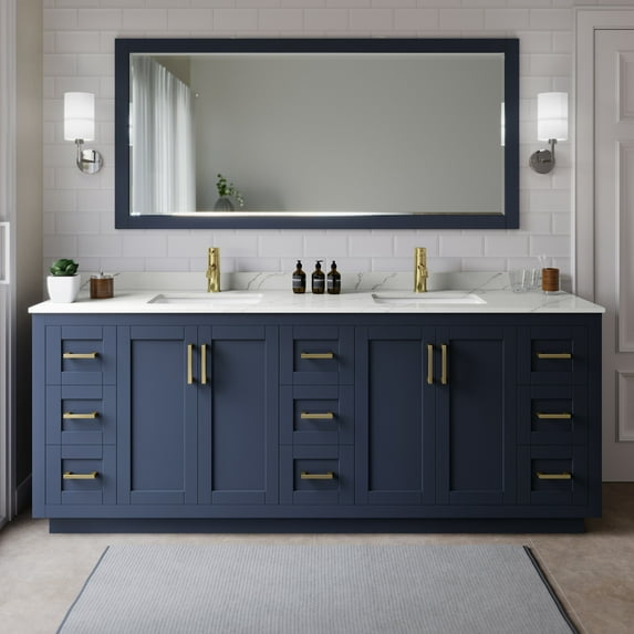 Wyndham Collection WCF292984DBLGTUNSMXX Miranda 84" Free Standing Double Basin Vanity Set