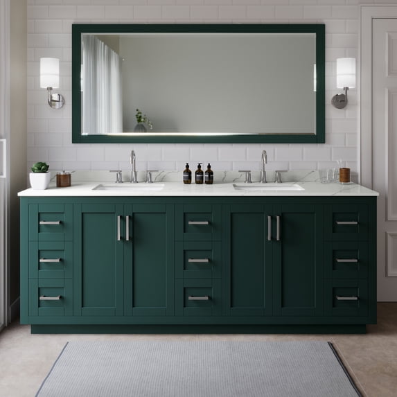 Wyndham Collection WCF292984DGEGTUS3MXX Miranda 84" Free Standing Double Basin Vanity Set