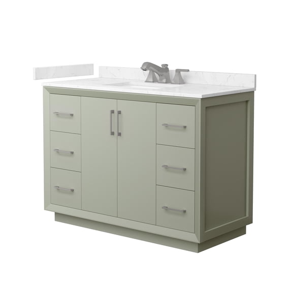 Wyndham Collection Wcf4141-48S-Vca-Us3mxx Strada 48" Free Standing Single Basin Vanity Set