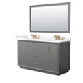 thumbnail image 1 of Wyndham Collection Wcf4141-60D-Vca-Us3m58 Strada 60" Free Standing Double Basin Vanity Set, 1 of 7