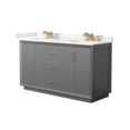 thumbnail image 1 of Wyndham Collection Wcf4141-60D-Vca-Us3mxx Strada 60" Free Standing Double Basin Vanity Set, 1 of 7