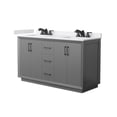 thumbnail image 1 of Wyndham Collection Wcf4141-60D-Vca-Us3mxx Strada 60" Free Standing Double Basin Vanity Set, 1 of 7