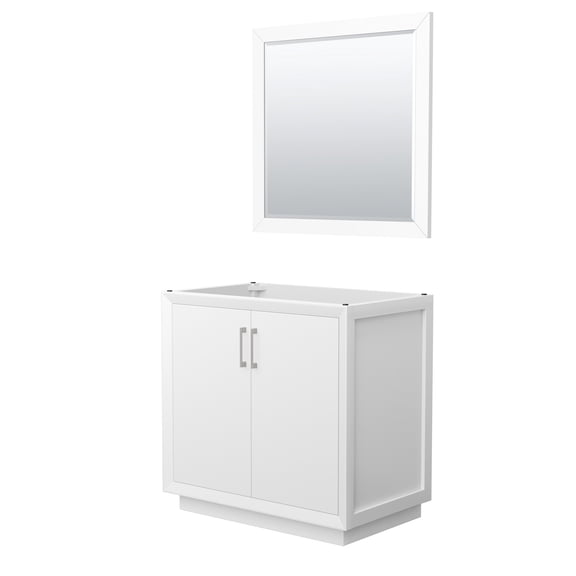 Wyndham Collection WCF414136SWHCXSXXM34 Strada 35" Single Free Standing Vanity Cabinet -