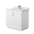 thumbnail image 1 of Wyndham Collection Wcf414136s-Nat-Unsmxx Strada 36" Free Standing Single Basin Vanity Set, 1 of 7