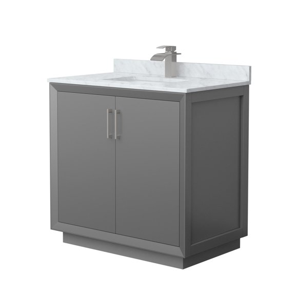Wyndham Collection WCF414136SKGCMUNSMXX Strada 36" Free Standing Single Basin Vanity Set -
