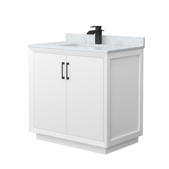 Wyndham Collection WCF414136SWBCMUNSMXX Strada 36" Free Standing Single Basin Vanity Set -