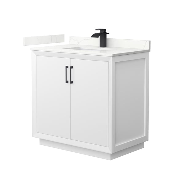 Wyndham Collection WCF414136SWBGTUNSMXX Strada 36" Free Standing Single Basin Vanity Set -