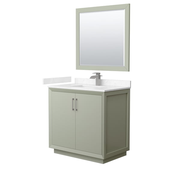 Wyndham Collection Wcf414136s-Vca-Unsm34 Strada 36" Free Standing Single Basin Vanity Set