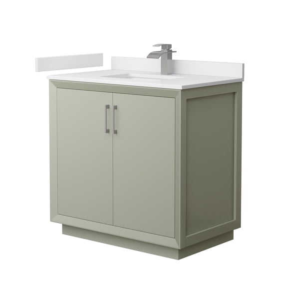 Wyndham Collection WCF414136SLGWCUNSMXX Strada 36" Free Standing Single Basin Vanity Set -