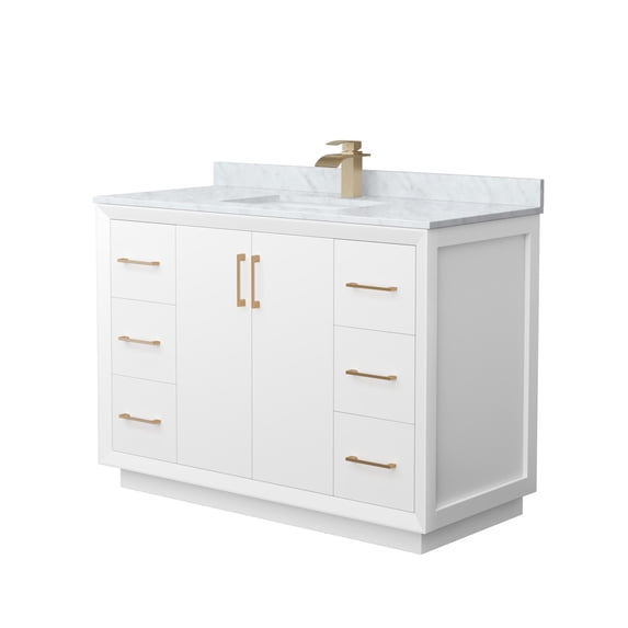 Wyndham Collection WCF414148SWZCMUNSMXX Strada 48" Free Standing Single Basin Vanity Set -