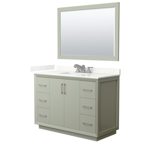 Wyndham Collection Wcf414148s-Qtz-Us3m46 Strada 48" Free Standing Single Basin Vanity Set