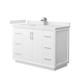 thumbnail image 1 of Wyndham Collection WCF414148SWHWCUNSMXX Strada 48" Free Standing Single Basin Vanity Set -, 1 of 7