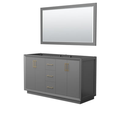 Wyndham Collection Wcf414160d-Cxsxx-M58 Strada 59" Double Free Standing Vanity Cabinet -