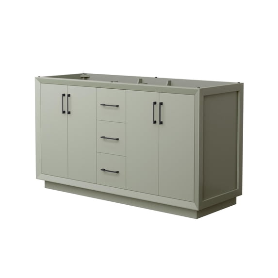 Wyndham Collection WCF414160DLBCXSXXMXX Strada 59" Double Free Standing Vanity Cabinet