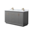 thumbnail image 1 of Wyndham Collection WCF414160DGZCMUNSMXX Strada 60" Free Standing Double Basin Vanity Set -, 1 of 7