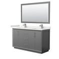 thumbnail image 1 of Wyndham Collection WCF414160DKGWQUNSM58 Strada 60" Free Standing Double Basin Vanity Set -, 1 of 7