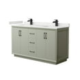 thumbnail image 1 of Wyndham Collection Wcf414160d-Qtz-Unsmxx Strada 60" Free Standing Double Basin Vanity Set, 1 of 7