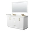thumbnail image 1 of Wyndham Collection Wcf414160d-Qtz-Us3m58 Strada 60" Free Standing Double Basin Vanity Set, 1 of 7