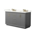 thumbnail image 1 of Wyndham Collection Wcf414160d-Qtz-Us3mxx Strada 60" Free Standing Double Basin Vanity Set, 1 of 7
