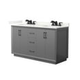thumbnail image 1 of Wyndham Collection WCF414160DGBGTUS3MXX Strada 60" Free Standing Double Basin Vanity Set -, 1 of 7
