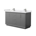 thumbnail image 1 of Wyndham Collection WCF414160DKGWCUNSMXX Strada 60" Free Standing Double Basin Vanity Set -, 1 of 7
