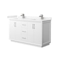 thumbnail image 1 of Wyndham Collection WCF414160DWHC2UNSMXX Strada 60" Free Standing Double Basin Vanity Set -, 1 of 7