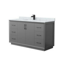 Wyndham Collection Wcf414160s-Nat-Unsmxx Strada 60" Free Standing Single Basin Vanity Set