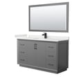 thumbnail image 1 of Wyndham Collection WCF414160SGBWQUNSM58 Strada 60" Free Standing Single Basin Vanity Set -, 1 of 7
