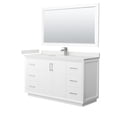 thumbnail image 1 of Wyndham Collection WCF414160SWHWQUNSM58 Strada 60" Free Standing Single Basin Vanity Set -, 1 of 7