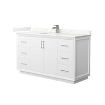 Wyndham Collection Wcf414160s-Qtz-Unsmxx Strada 60" Free Standing Single Basin Vanity Set