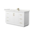 thumbnail image 1 of Wyndham Collection WCF414160SWZWQUNSMXX Strada 60" Free Standing Single Basin Vanity Set -, 1 of 7