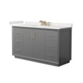 thumbnail image 1 of Wyndham Collection WCF414160SGZWQUS3MXX Strada 60" Free Standing Single Basin Vanity Set -, 1 of 7