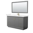 thumbnail image 1 of Wyndham Collection WCF414160SGZC2UNSM58 Strada 60" Free Standing Single Basin Vanity Set -, 1 of 7