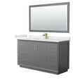 thumbnail image 1 of Wyndham Collection WCF414160SGZWCUNSM58 Strada 60" Free Standing Single Basin Vanity Set -, 1 of 7