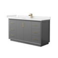 thumbnail image 1 of Wyndham Collection WCF414160SGZC2UNSMXX Strada 60" Free Standing Single Basin Vanity Set -, 1 of 7