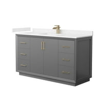 Wyndham Collection Wcf414160s-Vca-Unsmxx Strada 60" Free Standing Single Basin Vanity Set