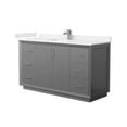 thumbnail image 1 of Wyndham Collection WCF414160SKGC2UNSMXX Strada 60" Free Standing Single Basin Vanity Set -, 1 of 7