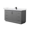 thumbnail image 1 of Wyndham Collection WCF414160SGBWCUNSMXX Strada 60" Free Standing Single Basin Vanity Set -, 1 of 7