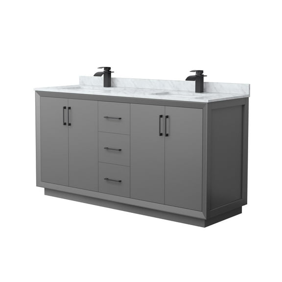 Wyndham Collection Wcf414166d-Nat-Unsmxx Strada 66" Free Standing Double Basin Vanity Set