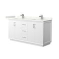 thumbnail image 1 of Wyndham Collection Wcf414166d-Qtz-Unsmxx Strada 66" Free Standing Double Basin Vanity Set, 1 of 7