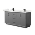 thumbnail image 1 of Wyndham Collection WCF414166DGBWQUNSMXX Strada 66" Free Standing Double Basin Vanity Set -, 1 of 7
