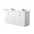 thumbnail image 1 of Wyndham Collection WCF414166DWHGTUS3MXX Strada 66" Free Standing Double Basin Vanity Set -, 1 of 7