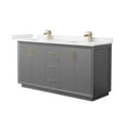 thumbnail image 1 of Wyndham Collection WCF414166DGZC2UNSMXX Strada 66" Free Standing Double Basin Vanity Set -, 1 of 7