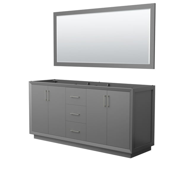 Wyndham Collection Wcf414172d-Cxsxx-M70 Strada 71" Double Free Standing Vanity Cabinet -