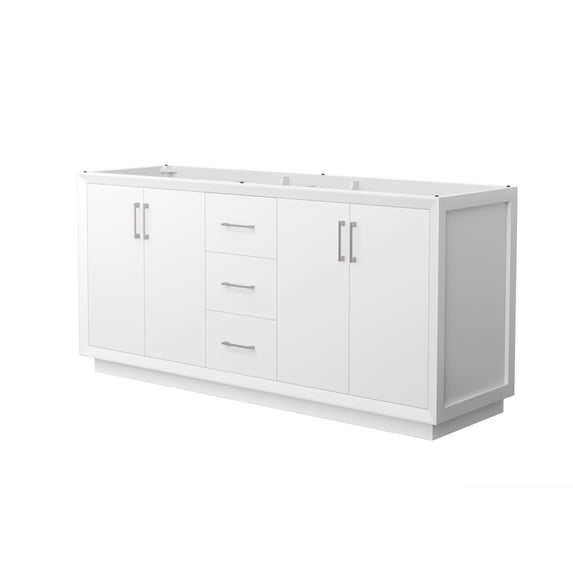 Wyndham Collection WCF414172DWHCXSXXMXX Strada 71" Double Free Standing Vanity Cabinet