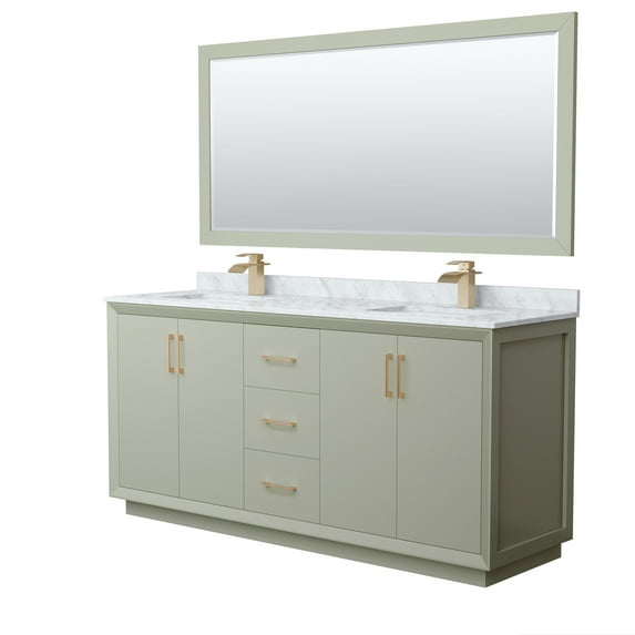 Wyndham Collection Wcf414172d-Nat-Unsm70 Strada 72" Free Standing Double Basin Vanity Set