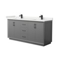 thumbnail image 1 of Wyndham Collection Wcf414172d-Qtz-Unsmxx Strada 72" Free Standing Double Basin Vanity Set, 1 of 7