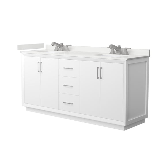 Wyndham Collection Wcf414172d-Qtz-Us3mxx Strada 72" Free Standing Double Basin Vanity Set