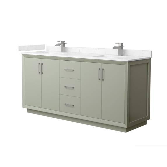 Wyndham Collection WCF414172DLGC2UNSMXX Strada 72" Free Standing Double Basin Vanity Set -